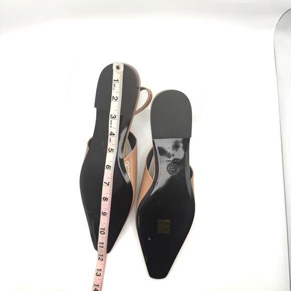 Versace Tan Patent leather Medusa-plaque slingback ballerina shoes IT 41 - Picture 4 of 14